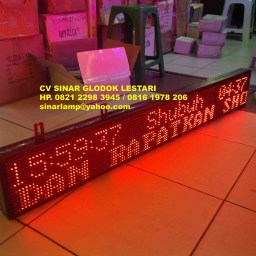 Lampu Display Jam Jadwal Sholat + Running Text